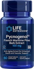 Life Extension Pycnogenol French Maritime Pine Bark Extract 100 Mg 60 Capsules