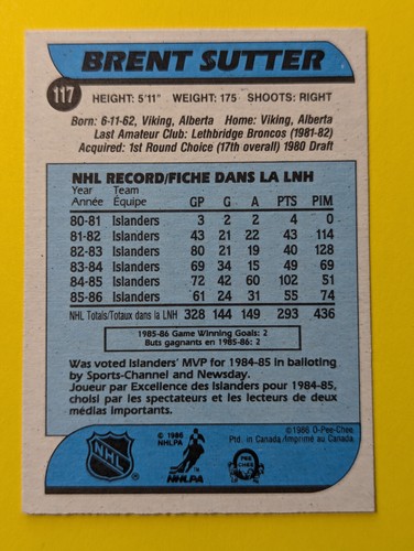 1986-87 O-Pee-Chee NHL Hockey Cards OPC U-Pick 1 - 126 Complete your Set. - Picture 347 of 371
