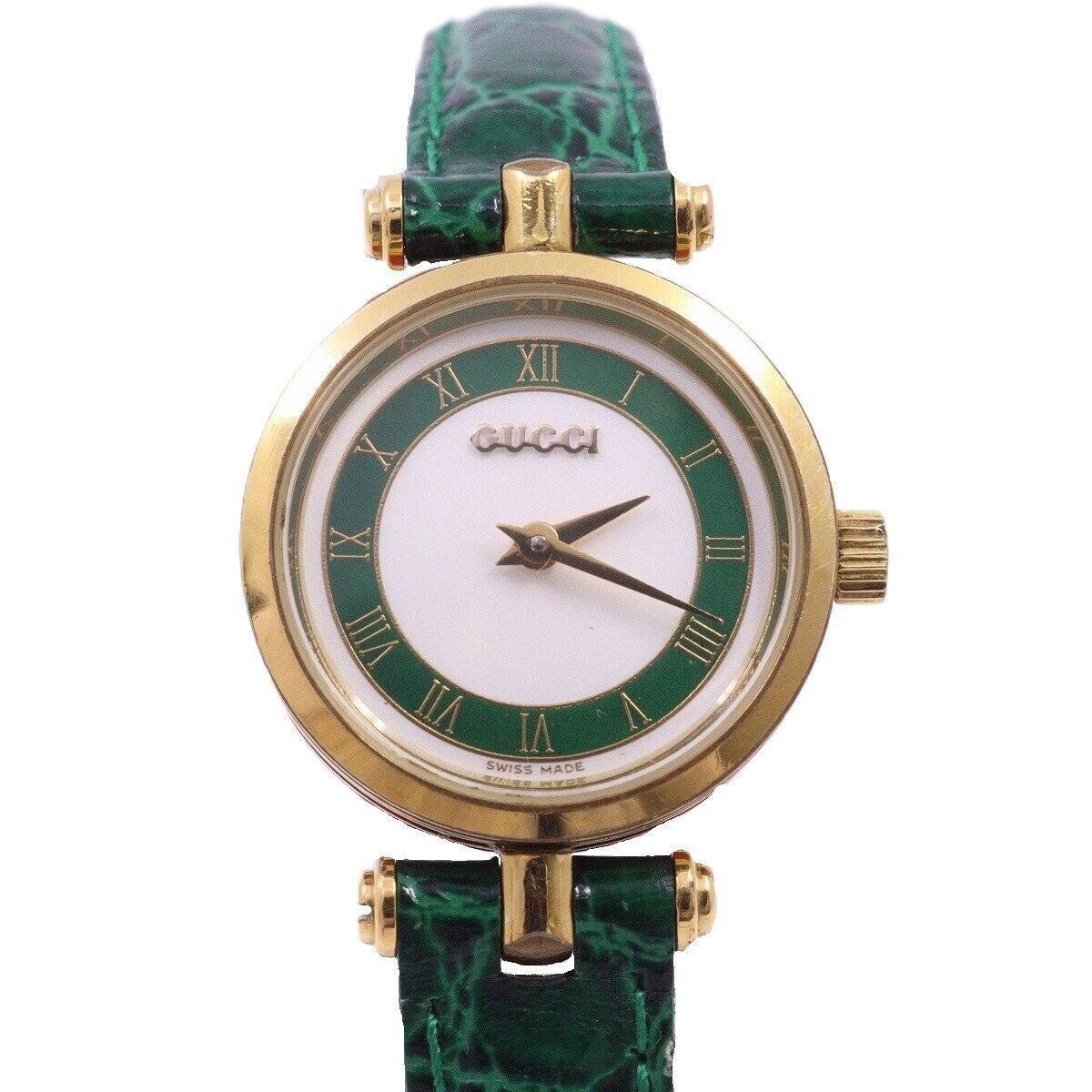 Gucci Sherry Line Watch Quartz 21mm White x Green Dial Swiss Gucci Sherry Line Watch Quartz 21mm White x Green Dial Swiss
