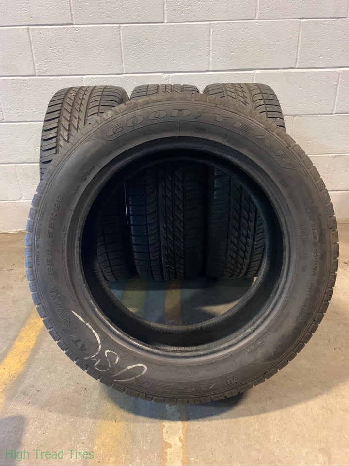 4x P255/55R20 Goodyear Eagle F1 AT SUV-4X4 Asymmetric 9/32 Used Tires ...