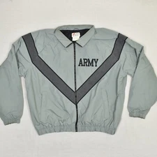 VTG JWOD Skillcraft Men's Bomber Jacket Military Nylon Gray Size M Army PFU