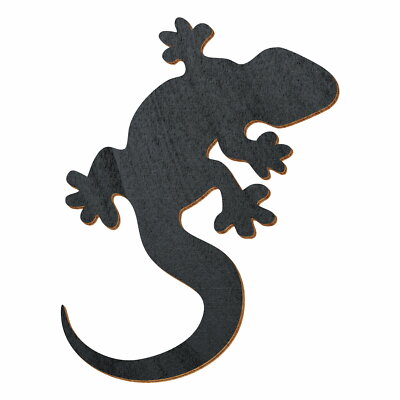 Schwarzer Holz Gecko - Deko Zuschnitte Größenauswahl