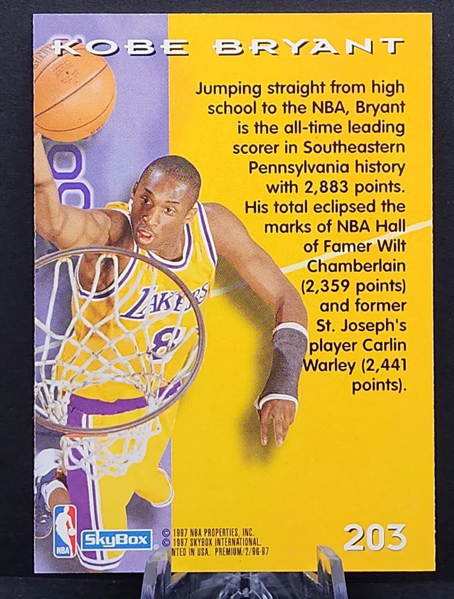 Kobe Bryant Skybox Premium Rookie Card