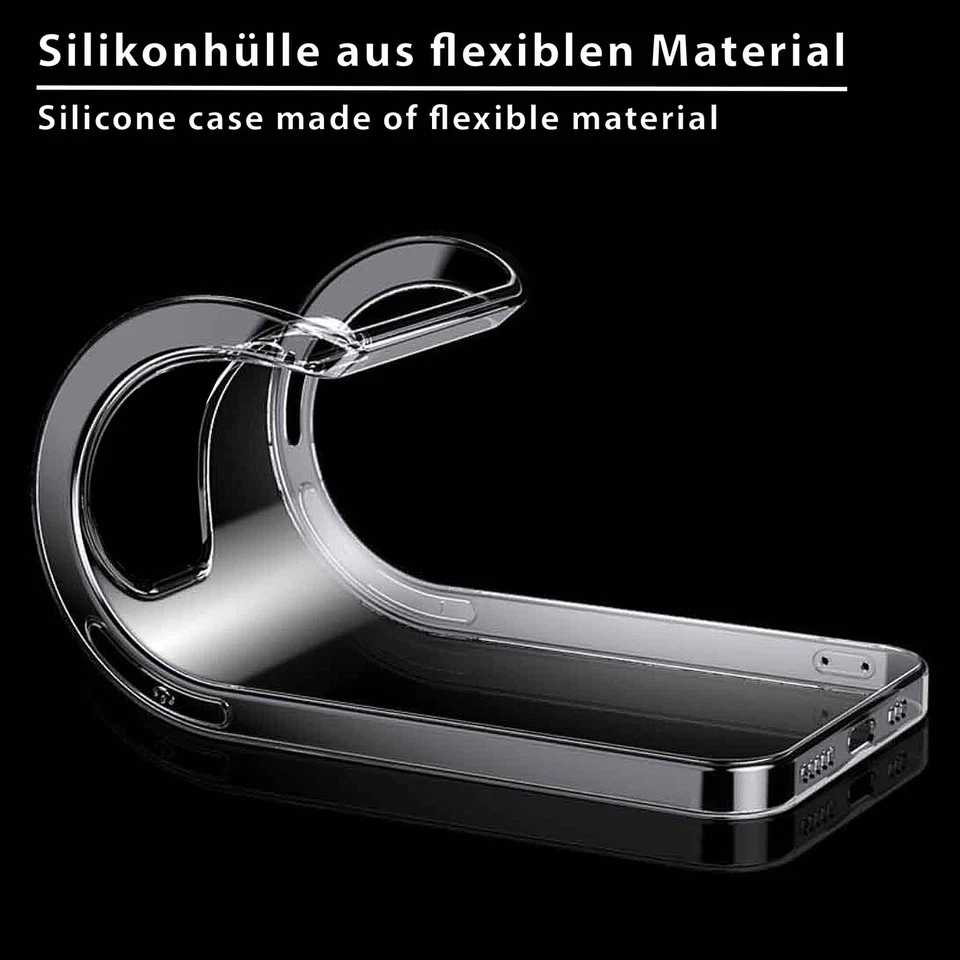 Custodia in silicone custodia cellulare vetro pellicola silicone case cover custodia protettiva custodia cellulare - Immagine 4 di 4