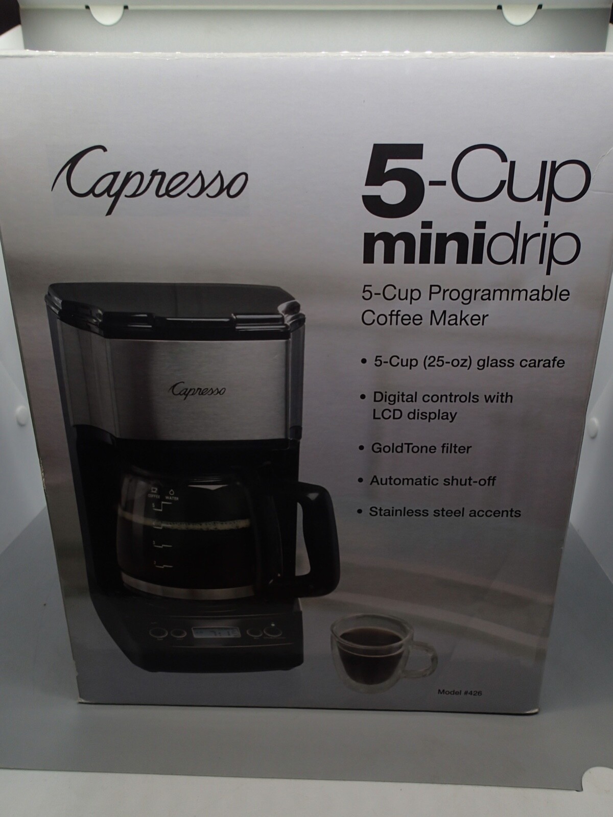 Capresso Black 5-Cup Mini Drip Coffee 