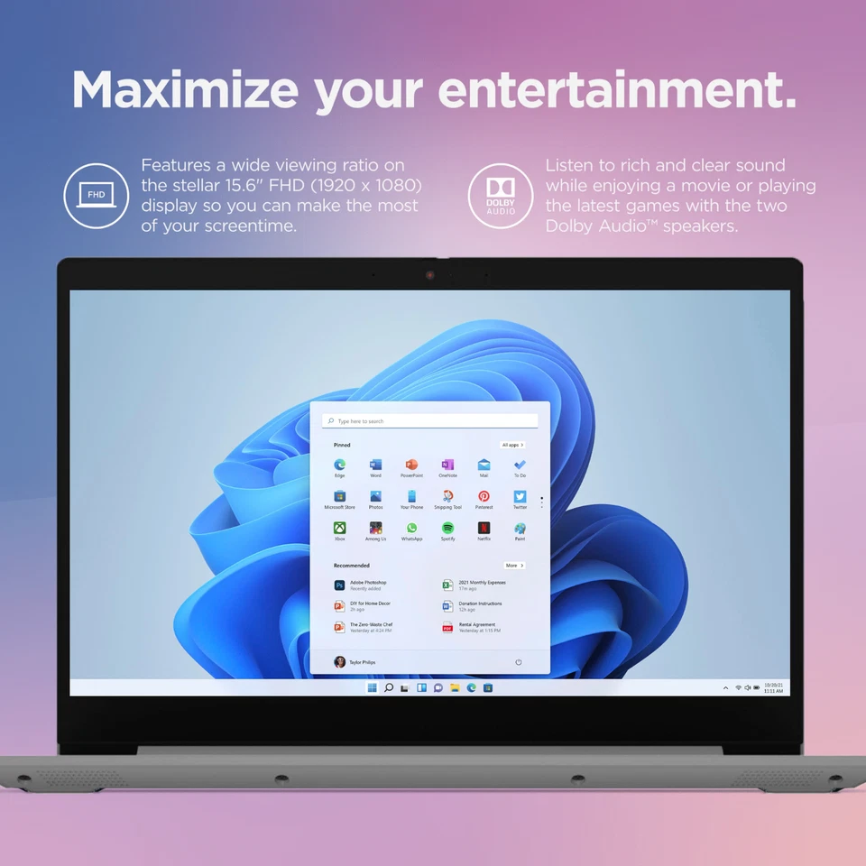 Lenovo IdeaPad Laptop 15 Touch Backlit Intel i5 Upto 36GB RAM 2TB SSD Office2024 - Image 4 of 4