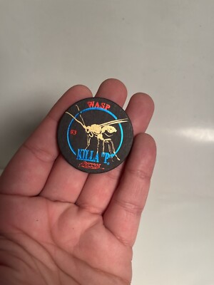Vntg POG 1990s Slammas Wasp Killer P #3 Bug Black Game Milk Bottle Cap HTF RARE