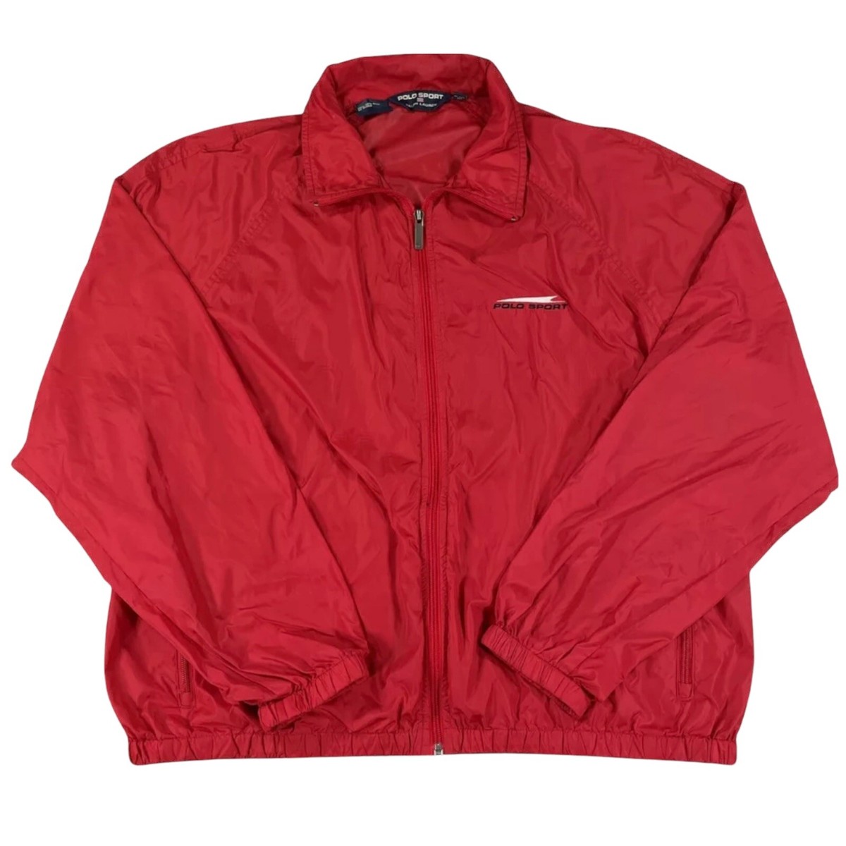 Vintage 90s Polo Sport Ralph Lauren Jacket Large Red Embroidered