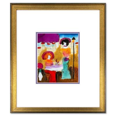 Moshe Leider, Framed Original Mixed Media Watercolor Painting, Hand Signed