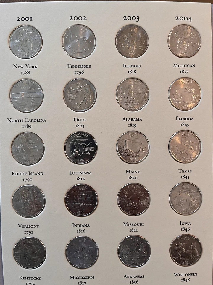 Complete US Quarters Set Philadelphia Mint 1999-2008. BU/MS - Image 4 of 4