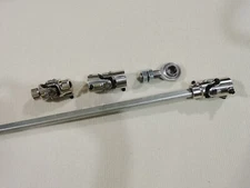 Mustang II Power Rack to 3/4DD Column 36" Steering Shaft U Joints Bearing Heim
