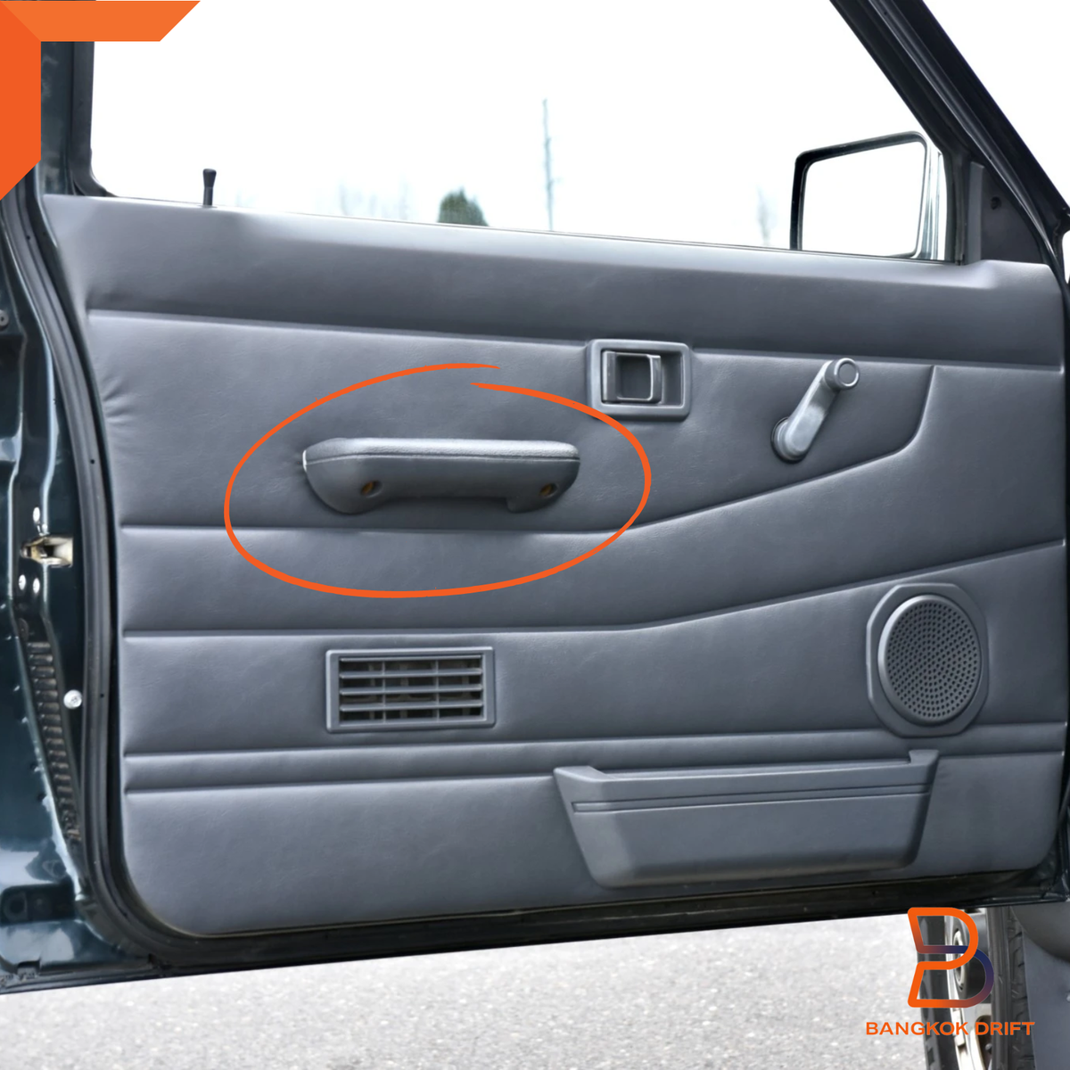 アンティーク　ハンドペイント　トラクター Interior Door Armrest Grab Handle Grey For Nissan Hardbody D21
