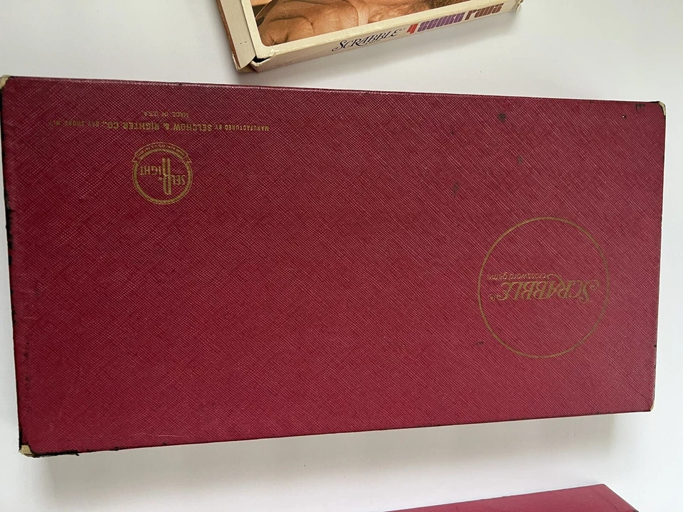 VINTAGE Scrabble Board Game COMPLETE 1953 Selchow & Righter - Image 3 of 4