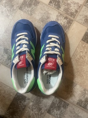 New Balance 574 Blue Agate Lime Leaf Suede Men's Sneaker U574BSC 2023