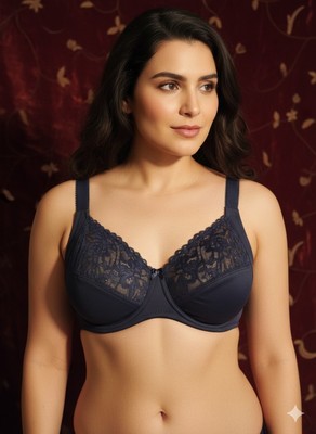 Glamorize Navy Blue Full Coverage Bra Size 38 D