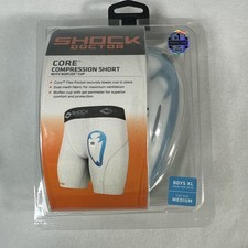 SPORT CUP-SHOCK DOCTOR CORE COMPRESSION SHORT WITH BIOFLEX CUP SIZE BOYS XL-NEW 