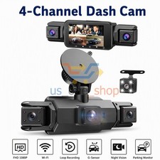 Dash Cam Recorder WiFi 4 Channel 1080P Car Camera DVR Vehicle Video G-Sensor US