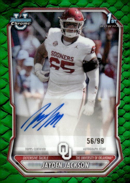 2026 Bowman #BCPA-JJA Jayden Jackson Chrome Green Refractor Auto #/99