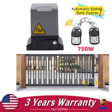 1800kg Sliding Gate Opener Electric Gate Operator Automatic Motor w/ 2 Remotes