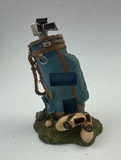Vintage Golf Bag Clubs Balls Shoes Resin Sculpture Figurine