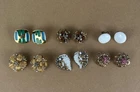 Vintage Costume Jewelry Lot Gold Toned Trifari / Robert / Jonne / Milk / 6 sets