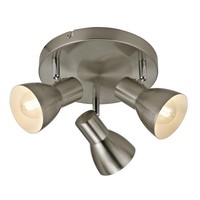 Deckenleuchte 3X40W/E14, IP20, Nickel Satiniert, Klassisch