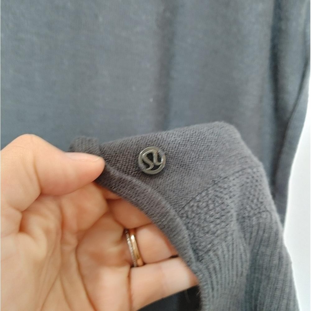 Lululemon Be At Ease Poncho Graphite Grey Pullover Cashmere Blend Knit One Size image 6