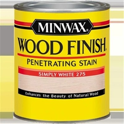 Minwax 70052 1 Quart Can Simply White Penetrating Wood Stain