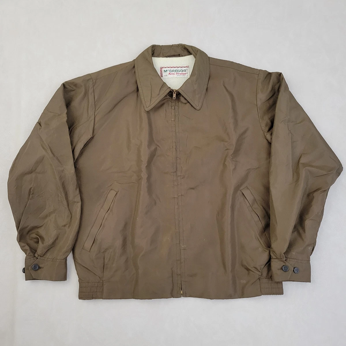 LVC 復刻 1960s Casuals Harrington Jacket 1960s Vintage Harrington Jacket Mens M-L Plaid Lined Windbreaker