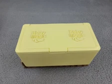 Vtg Baby Magic Wipes Yellow Container EMPTY Box Refillable No Labels