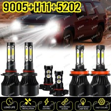 For Chevy Suburban Tahoe 2007-2014 6pc Highlow Beam Fog Light Bulbs Combo Kit