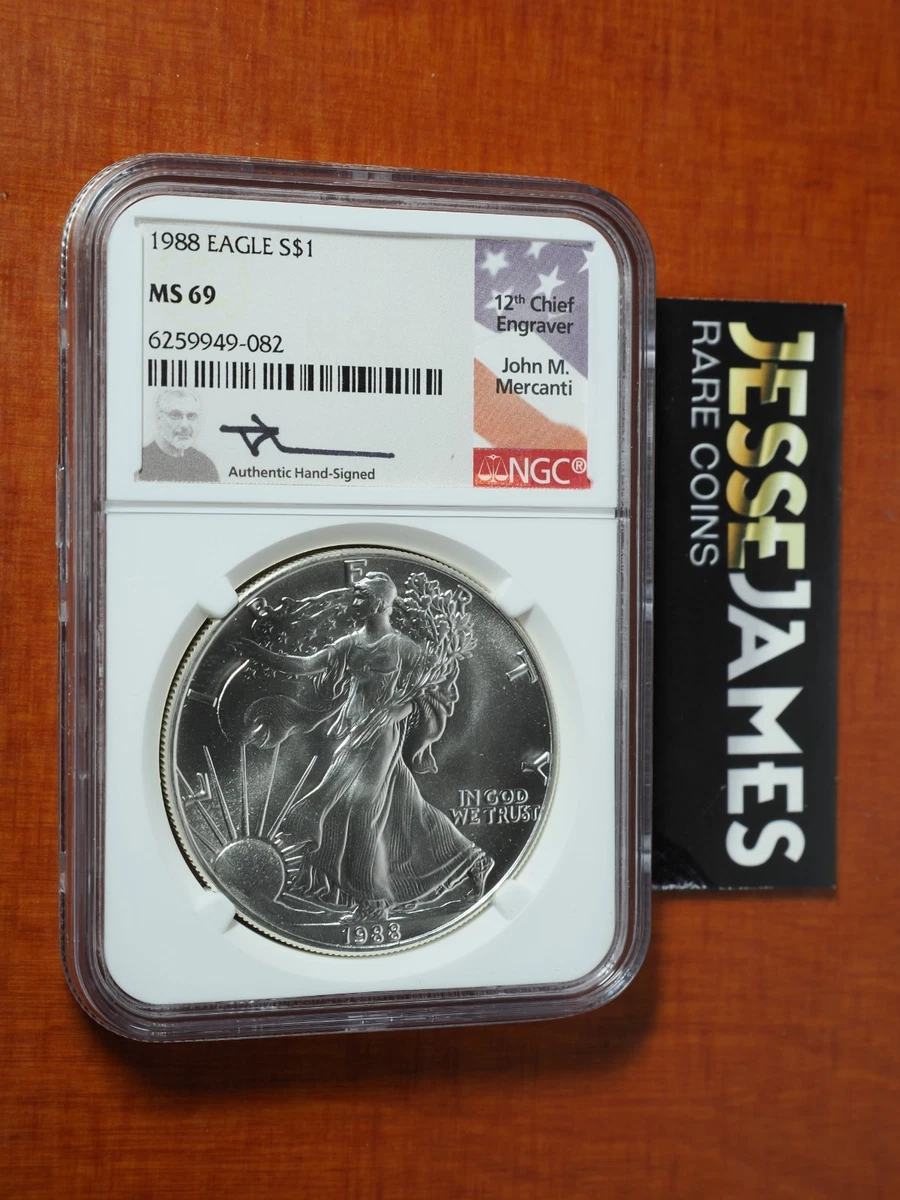 American Eagle MS 69 Graded 1988 Silver Bullion Coins for sale | eBay