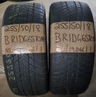 2 x 255 50 18 2555018 BRIDGESTONE PART WORN WINTER TYRES