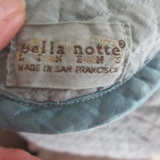 BELLA NOTTE QUEEN QUILTED LINEN COVERLET GORGEOUS GREEN EXCELLENT