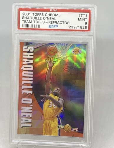 2001 Topps Chrome Shaquille O'Neal TT1 REFRACTOR  PSA 9 MINT POP 24