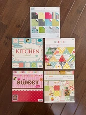 Scrapbooking/ junk journaling Paper pads lot of 5 (12 x 12)