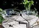 VINTAGE Pyrex Clear Glass French Daisy Set of 2  Made in USA 1980's VERY CLEAN!