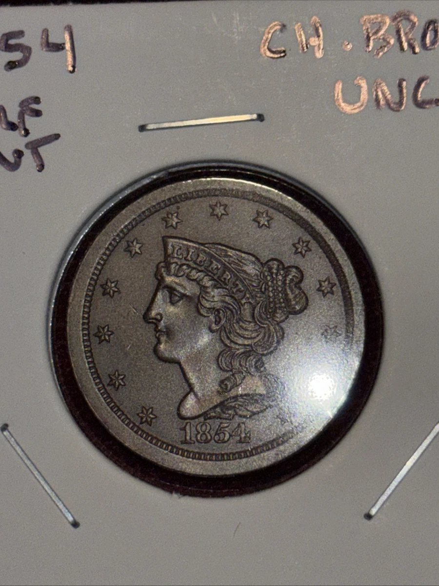 1854 Year Braided Hair US Half Cents (1840-1857) for sale | eBay
