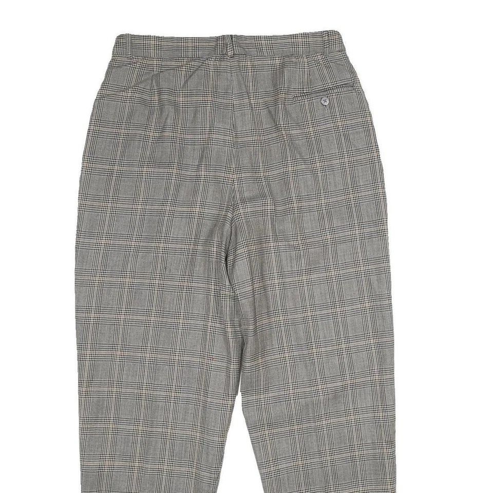 Pantalon D'Homme En Laine Grise À Carreaux Regular Fit Droite W32 L32 - Photo 4/4