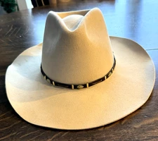 Renegade Resistol Western Cowboy Hat Sz 7 XX Fur Wool Blend USA Made Felt Concho
