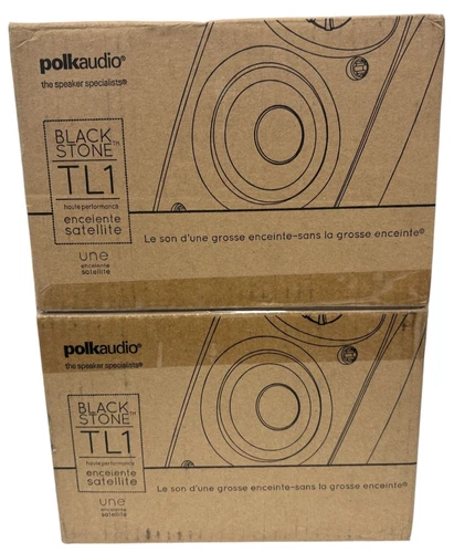 LOT OF 2- Polk Audio Blackstone TL1 Satellite Speakers - Black - Free Shipping