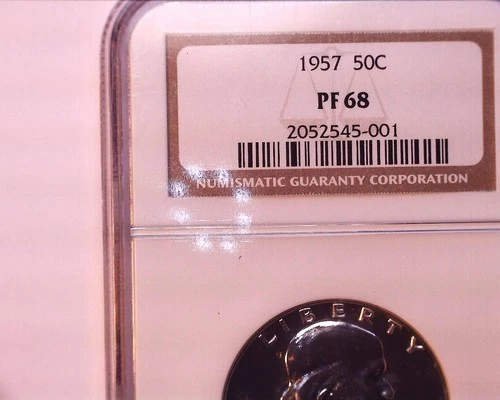 1957 SILVER FRANKLIN HALF DOLLAR  NGC PF 68, Very nice, Low Start Price!