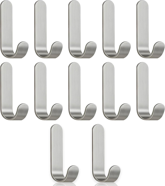 Klebehaken Selbstklebend Handtuchhaken 12 StüCk Wandhaken Aus Edelstahl, Handtuc-image