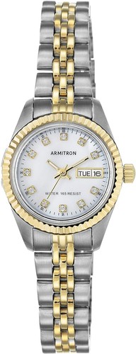 Armitron 75/5304TTB Women\'s Two Tone Bracelet Watch Easy to Read New Battery Amazon.com: Armitron Women main image 4