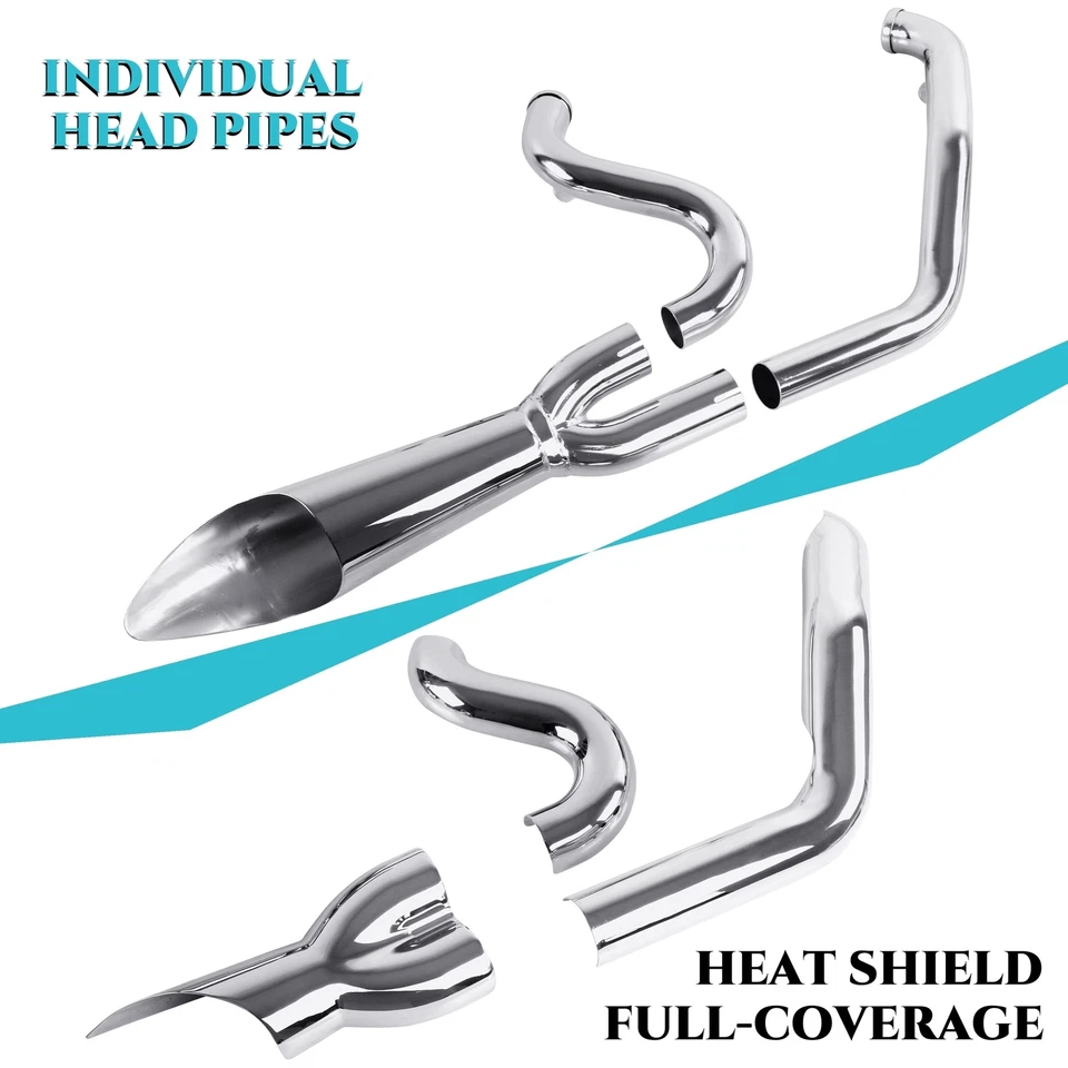 Escape Iron Growl 2 en 1 para Harley Softail 86-17 Heritage, FatBoy, tubo delgado Foto 4 de 4