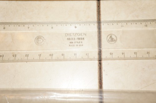 18" Dietzen 4633-18SK Drafting Machine Scale Ruler ASA Style K Full Size 50-.02 - Picture 3 of 7