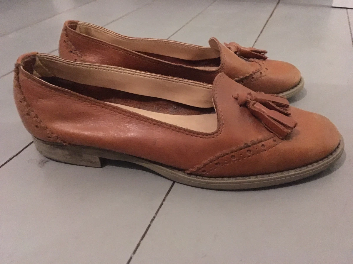 River island shop tan loafers