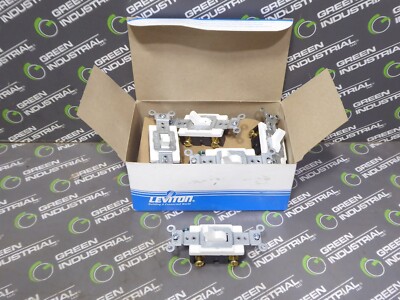 NEW Lot of 10 Leviton CS120-2W White Single Pole Toggle Switches 20A 120/277V