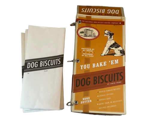 You Bake ‘Em Dog Biscuits Pet Cookbook Kit with Cutters & Bags in Original Box - Picture 7 of 8