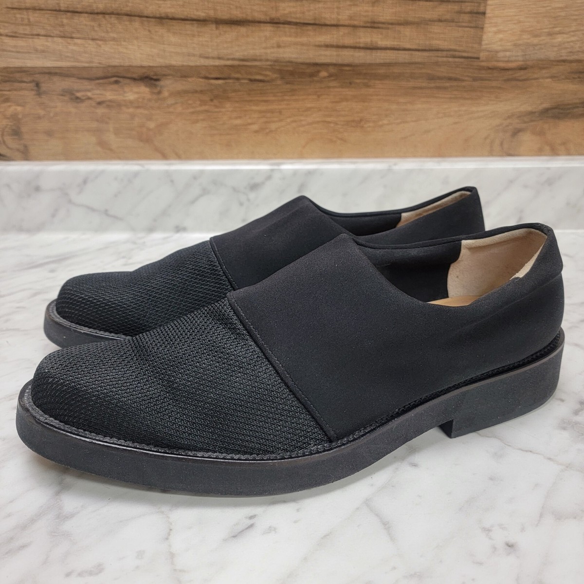WALTER STEIGER】BLACK PLAIN DERBY SHOES Men's 9.5 M Walter